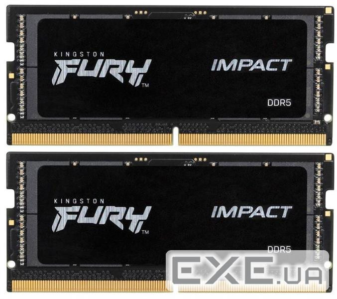 Модуль пам'яті KINGSTON FURY Impact SO-DIMM DDR5 5600MHz 64GB Kit 2x32GB (KF556S40IBK2-64)