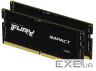 Модуль пам'яті KINGSTON FURY Impact SO-DIMM DDR5 5600MHz 64GB Kit 2x32GB (KF556S40IBK2-64)