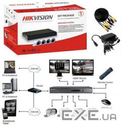 Комплект відеореєстратора Hikvision DS-J142I/7104HQHI-F1/N