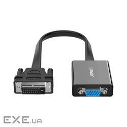 Перехідник DVI 24+1 M to VGA F active black Ugreen (40259)