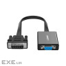 Перехідник DVI 24+1 M to VGA F active black Ugreen (40259)