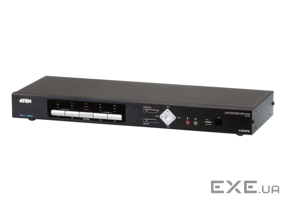 4-Port USB HDMI Multi-View KVMP Switch (CM1284-AT-G)