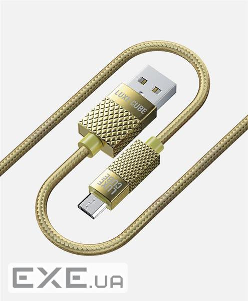 Кабель Luxe Cube Premium USB-microUSB, 1м, золотистий (8889986489885)