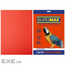 Папір Buromax А4, 80g, INTENSIVE red, 50sh (BM.2721350-05)
