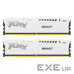 Модуль пам'яті KINGSTON FURY Beast EXPO White DDR5 6400MHz 32GB Kit 2x16GB (KF564C32BWEK2-32)