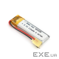 Літій-полімерний акумулятор 4*09*35mm (Li-ion 3.7В 110мА&middot,ч) (400935) ) (400935)