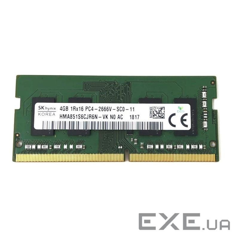 Модуль пам'яті HYNIX SO-DIMM DDR4 2666MHz 4GB (HMA851S6CJR6N-VK)