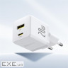 Wall Charger Baseus Palm Fast Charger Type-C+USB 20W (With Cable Type-C to Type-C (P10111608113-01)