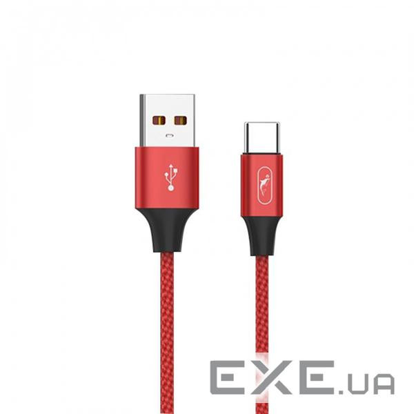 Кабель SkyDolphin S55T Neylon USB-USB Type-C (M/M), 1 м , Red (SDUSB-000437)