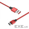 Кабель SkyDolphin S55T Neylon USB-USB Type-C (M/M), 1 м , Red (SDUSB-000437)