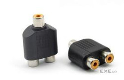 Спліттер VOLTRONIC RCA (мама)/2 RCA (мама), Black, пластик ,Q100 (YT-S-RCA(F)/2*(F))