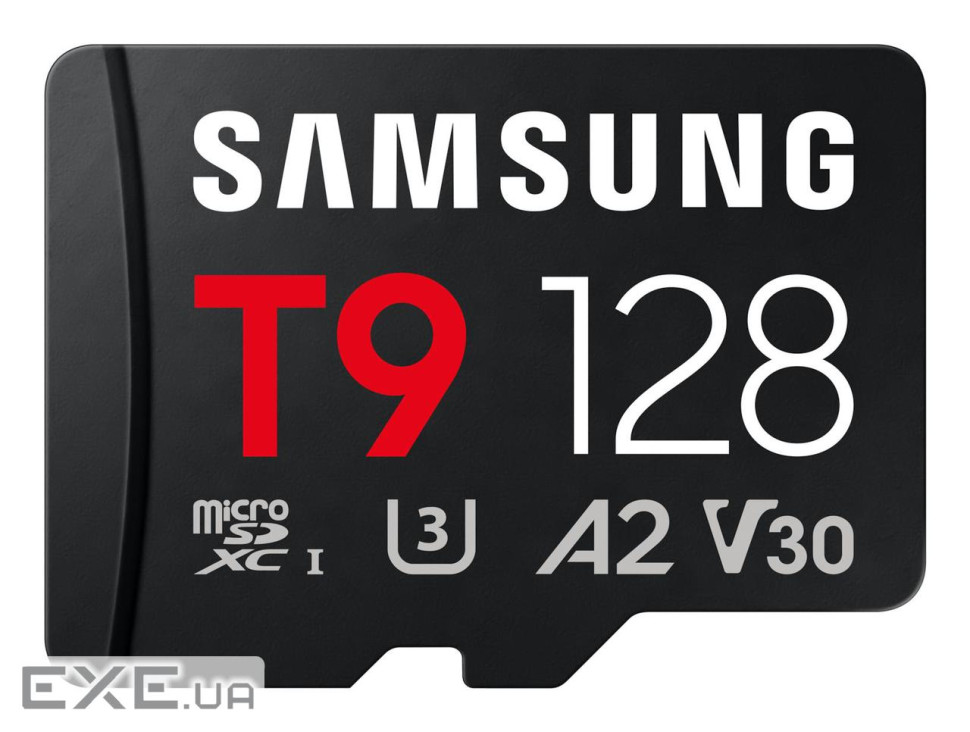 Карта пам"яті SAMSUNG MICRO SDXC T9 128GB, U3, V30, A2 до 200 Мб/с (MB-MH128T/WW)