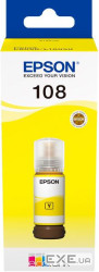 Контейнер з чорнилом Epson 108 EcoTank L8050/L18050 yellow (C13T09C44A)