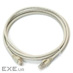 Патч-корд S500 S/FTP FutureCom, 0.5 м, кат. 6a, LSZH, сірий, Corning (CCAAGB-G1002-A005-C0) , Corning (CCAAGB-G1002-A005