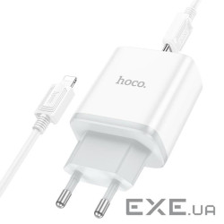 Мережевий зарядний пристрій HOCO C105A Stage dual port PD20W+QC3.0 charger set (C to (6931474782939)