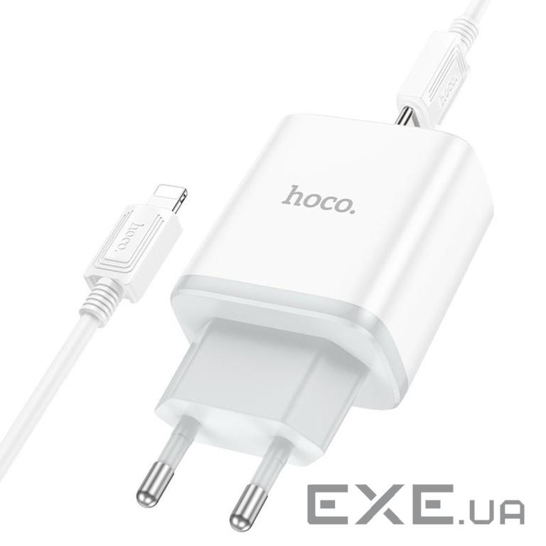 Мережевий зарядний пристрій HOCO C105A Stage dual port PD20W+QC3.0 charger set (C to (6931474782939)