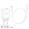 Мережевий зарядний пристрій HOCO C105A Stage dual port PD20W+QC3.0 charger set (C to (6931474782939)