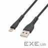 Дата кабель USB 2.0 AM to Lightning 1.0m 3A black Proda (PD-B47i-BK)