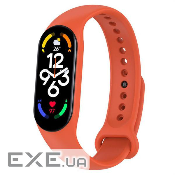 Силіконовий ремінець BeCover для Xiaomi Mi Smart Band 7 Orange (707482)